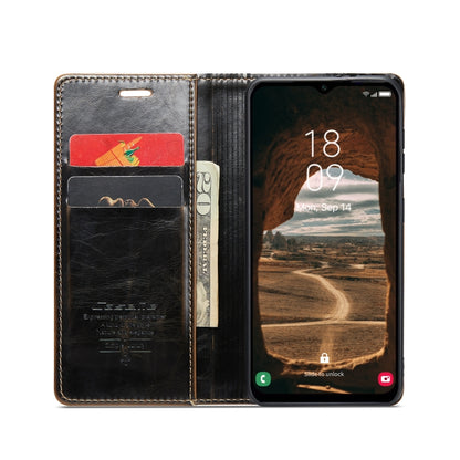 For Samsung Galaxy A14 5G CaseMe 003 Crazy Horse Texture Leather Phone Case(Coffee) - Galaxy Phone Cases by CaseMe | Online Shopping UK | buy2fix