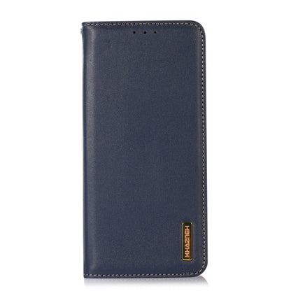 For OnePlus 11 5G KHAZNEH Nappa Top Layer Cowhide Leather Phone Case(Blue) - OnePlus Cases by buy2fix | Online Shopping UK | buy2fix