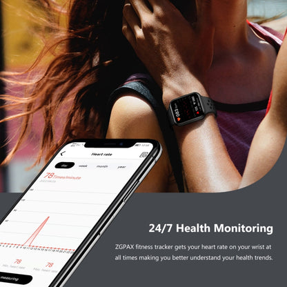 S226 1.72 inch Waterproof Smart Sports Watch Support Heart Rate Monitoring / Blood Pressure Monitoring(Black Green) - Smart Wear by buy2fix | Online Shopping UK | buy2fix