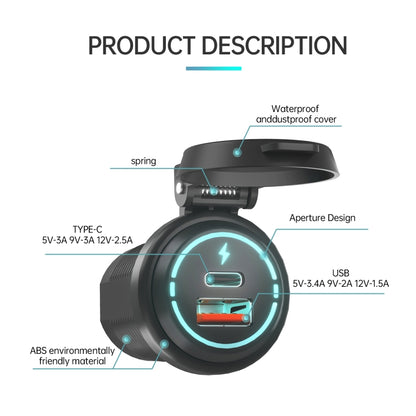 ZH-1786A2 QC3.0 USB-A + Type-C Dual Interface Car Charger, Cable Length: 60cm - In Car by buy2fix | Online Shopping UK | buy2fix