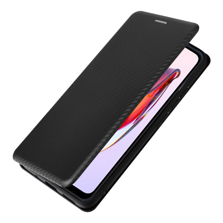 For Xiaomi Redmi 12C Carbon Fiber Texture Flip Leather Phone Case(Black) - Xiaomi Cases by buy2fix | Online Shopping UK | buy2fix