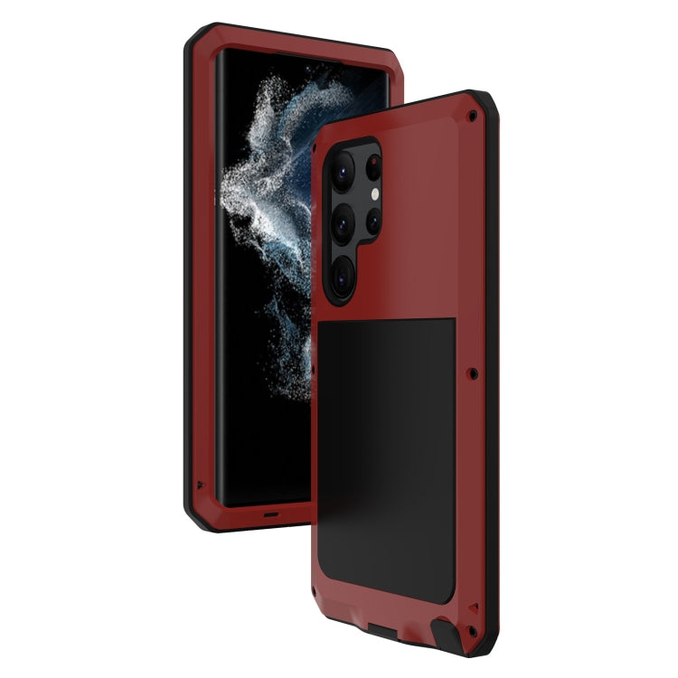 For Samsung Galaxy S23 Ultra 5G RedPepper 360 Full Body Rugged Metal Life Waterproof Phone Case(Red) - Galaxy S23 Ultra 5G Cases by RedPepper | Online Shopping UK | buy2fix