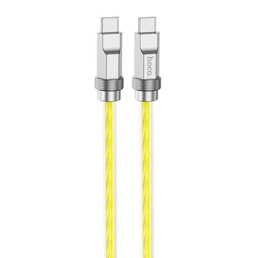 hoco U113 100W USB-C/Type-C to USB-C/Type-C Silicone Data Cable, Length: 1m(Gold) -  by hoco | Online Shopping UK | buy2fix