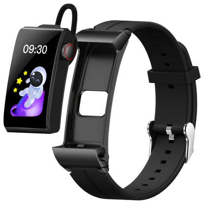 M6 1.5 inch Silicone Band Earphone Detachable IP68 Waterproof Smart Watch Support Bluetooth Call(Black) - Smart Wear by buy2fix | Online Shopping UK | buy2fix