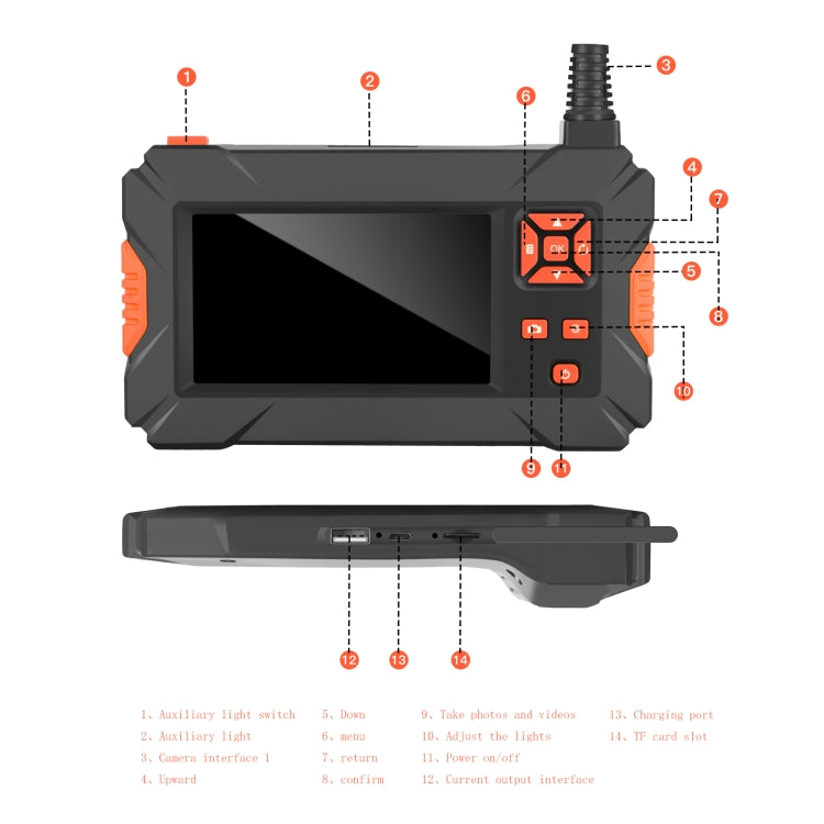 P130 11mm 4.3 inch Single Camera with Screen Endoscope, Length:5m - Consumer Electronics by buy2fix | Online Shopping UK | buy2fix