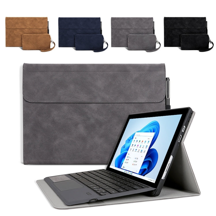 For Microsoft Surface Pro X Sheepskin All-Inclusive Shockproof Protective Case with Power Bag(Blue) - Others by buy2fix | Online Shopping UK | buy2fix