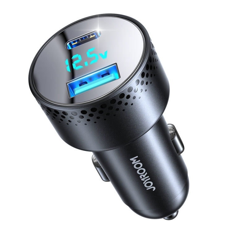 JOYROOM JR-CCD01 53W QC + PD Dual Port Digital Display Car Charger(Black) - In Car by JOYROOM | Online Shopping UK | buy2fix