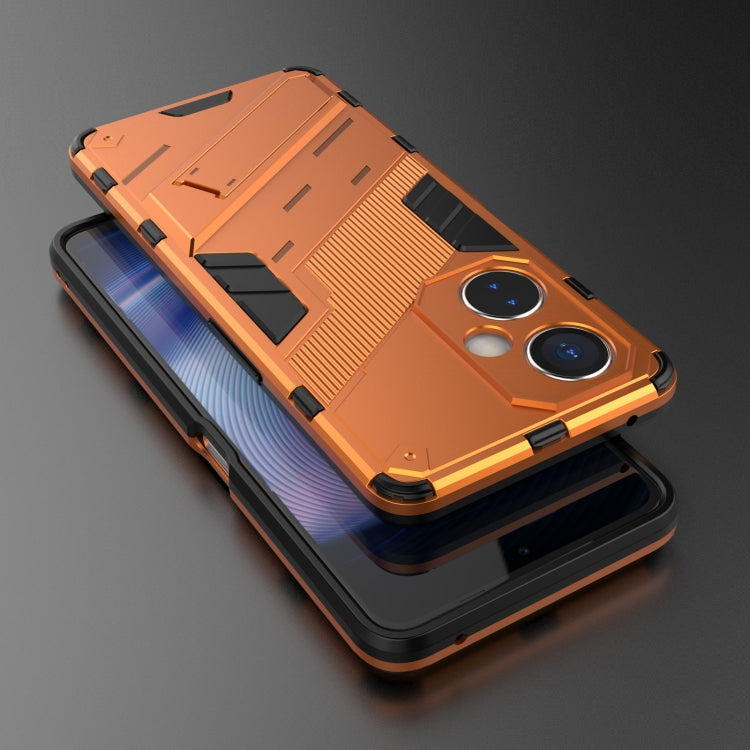 For OnePlus Nord CE 3 Punk Armor 2 in 1 PC + TPU Phone Case with Holder(Orange) - OnePlus Cases by buy2fix | Online Shopping UK | buy2fix