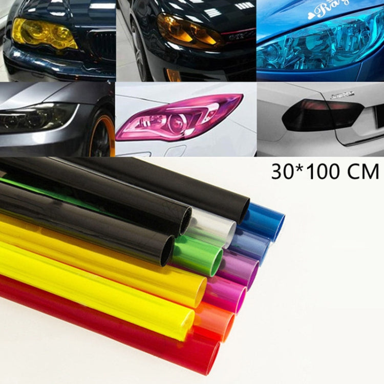 2pcs Car Headlight Protective Film Tail Light Film Motorcycle Fog Light Film, Size:30 x 100cm(Matte Black) - In Car by buy2fix | Online Shopping UK | buy2fix