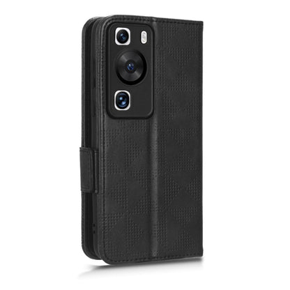For Huawei P60 / P60 Pro Symmetrical Triangle Leather Phone Case(Black) - Huawei Cases by buy2fix | Online Shopping UK | buy2fix