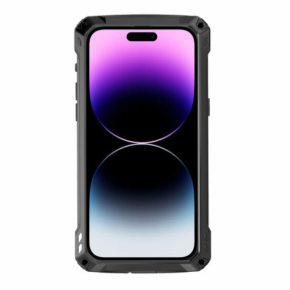 For iPhone 14 Pro RedPepper Silver Shield Series All-inclusive Lens Metal Phone Case(Black) - iPhone 14 Pro Cases by RedPepper | Online Shopping UK | buy2fix