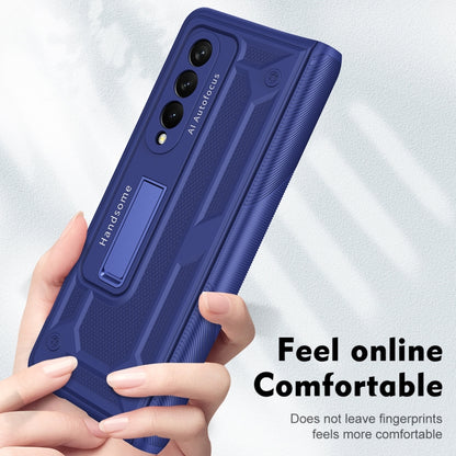 For Samsung Galaxy Z Fold4 5G integrated Shockproof Phone Case with Hinge(Blue) - Galaxy Z Fold4 5G Cases by buy2fix | Online Shopping UK | buy2fix