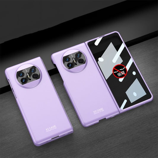 For Huawei Mate X3 GKK Peep-proof Integrated Ultra-thin Full Coverage Phone Flip Case(Purple) - Huawei Cases by GKK | Online Shopping UK | buy2fix