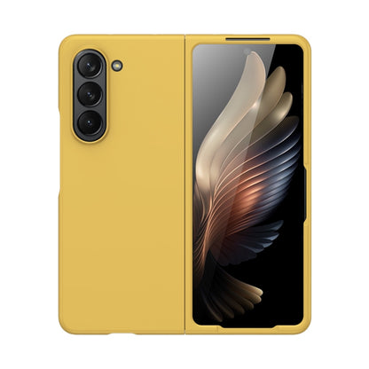 For Samsung Galaxy Z Fold5 Fuel Injection PC Skin Feel Phone Case(Lemon Yellow) - Galaxy Z Fold5 Cases by buy2fix | Online Shopping UK | buy2fix