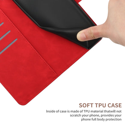 For Xiaomi 13 Stitching Embossed Leather Phone Case(Red) - 13 Cases by buy2fix | Online Shopping UK | buy2fix