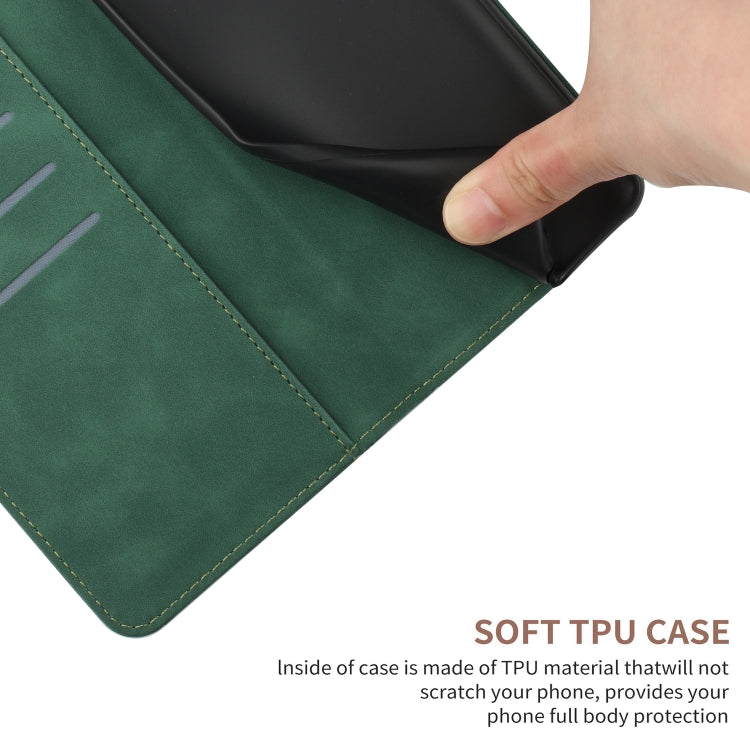 For Xiaomi POCO X5 Pro Stitching Embossed Leather Phone Case(Green) - Xiaomi Cases by buy2fix | Online Shopping UK | buy2fix