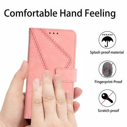 For iPhone 11 Pro Max Stitching Embossed Leather Phone Case(Pink) - iPhone 11 Pro Max Cases by buy2fix | Online Shopping UK | buy2fix