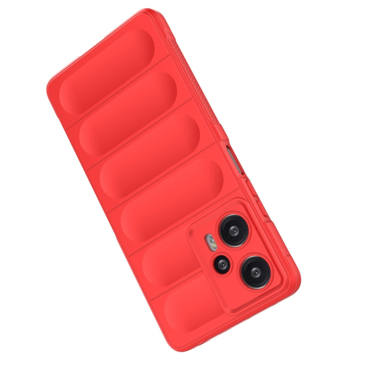 For Xiaomi Redmi Note 12 Turbo Magic Shield TPU + Flannel Phone Case(Red) - Xiaomi Cases by buy2fix | Online Shopping UK | buy2fix