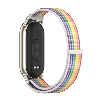 For Xiaomi Mi Band 8 / 9 / 9 NFC Mijobs Breathable Nylon Loop Watch Band(Colorful Silver) - Watch Bands by MIJOBS | Online Shopping UK | buy2fix