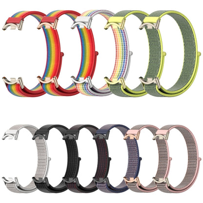 For Xiaomi Mi Band 8 / 9 / 9 NFC Mijobs Breathable Nylon Loop Watch Band(Colorful Silver) - Watch Bands by MIJOBS | Online Shopping UK | buy2fix