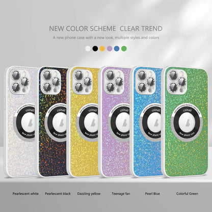 For iPhone 14 Plus Colorful Glitter Magnetic Magsafe TPU + PC Phone Case(White) - iPhone 14 Plus Cases by buy2fix | Online Shopping UK | buy2fix