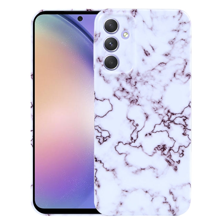 For Samsung Galaxy A54 Marble Pattern Phone Case(Red White) - Galaxy Phone Cases by buy2fix | Online Shopping UK | buy2fix