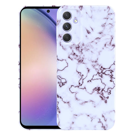 For Samsung Galaxy A54 Marble Pattern Phone Case(Red White) - Galaxy Phone Cases by buy2fix | Online Shopping UK | buy2fix