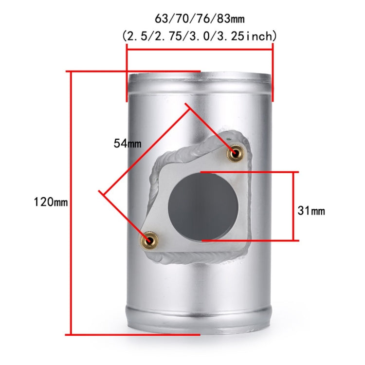 70mm XH-UN603 Car Modified Engine Air Flow Meter Flange Intake Sensor Base for Honda / Toyota / Subaru / Mazda - In Car by buy2fix | Online Shopping UK | buy2fix