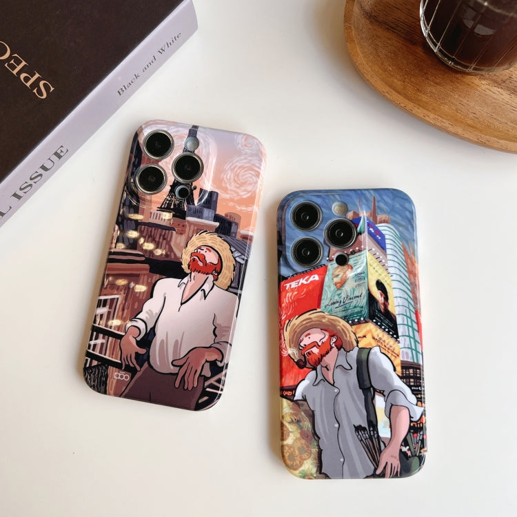 For iPhone 13 Pro Precise Hole Oil Painting Pattern PC Phone Case(Painting) - iPhone 13 Pro Cases by buy2fix | Online Shopping UK | buy2fix