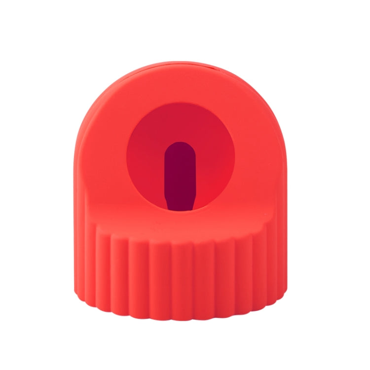 For Apple Watch Wave Pattern Silicone Watch Charging Stand(Red) - Charger / Holder by buy2fix | Online Shopping UK | buy2fix