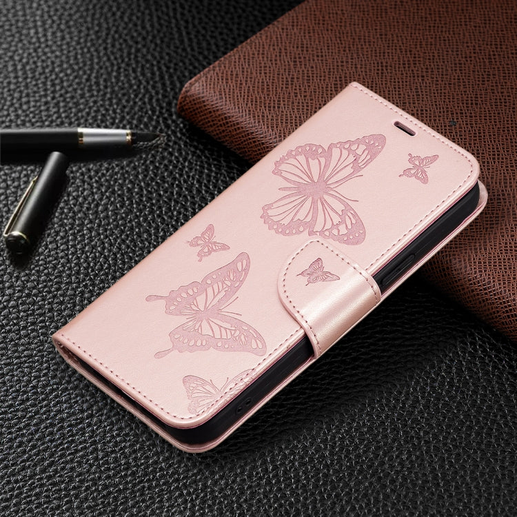 For Xiaomi Civi 3 5G Two Butterflies Embossing Leather Phone Case(Rose Gold) - Xiaomi Cases by buy2fix | Online Shopping UK | buy2fix