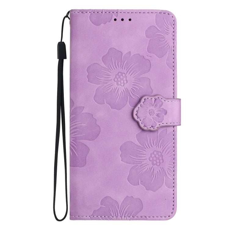 For Xiaomi 12 Lite Flower Embossing Pattern Leather Phone Case(Purple) - Xiaomi Cases by buy2fix | Online Shopping UK | buy2fix