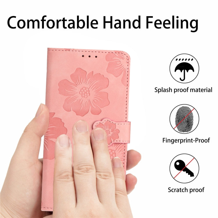 For Xiaomi 13 Flower Embossing Pattern Leather Phone Case(Pink) - 13 Cases by buy2fix | Online Shopping UK | buy2fix