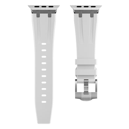 AP Silicone Watch Band For Apple Watch SE 2022 40mm(Silver White) - Watch Bands by buy2fix | Online Shopping UK | buy2fix