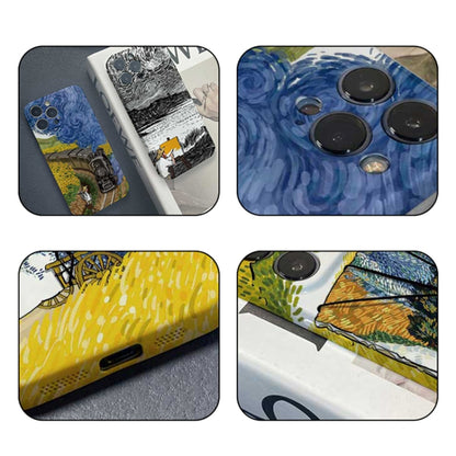 For iPhone 13 Pro Max Precise Hole Oil Painting Pattern PC Phone Case(Train) - iPhone 13 Pro Max Cases by buy2fix | Online Shopping UK | buy2fix