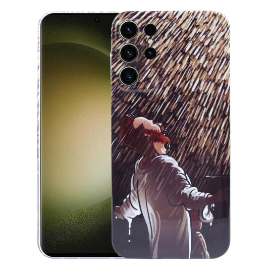 For Samsung Galaxy S23 Ultra 5G Precise Hole Oil Painting Pattern PC Phone Case(Rain) - Galaxy S23 Ultra 5G Cases by buy2fix | Online Shopping UK | buy2fix