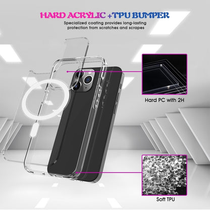 For iPhone 15 Pro MagSafe Clear Acrylic PC +TPU Phone Case(Transparent) - iPhone 15 Pro Cases by buy2fix | Online Shopping UK | buy2fix