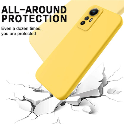 For Xiaomi Redmi Note 12S 4G Pure Color Liquid Silicone Shockproof Phone Case(Yellow) - Xiaomi Cases by buy2fix | Online Shopping UK | buy2fix