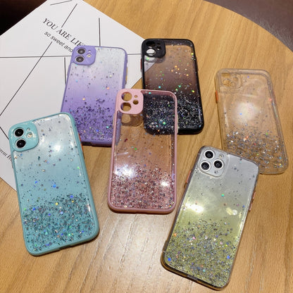 For iPhone 14 Plus Starry Gradient Glitter Powder TPU Phone Case(Pink) - iPhone 14 Plus Cases by buy2fix | Online Shopping UK | buy2fix