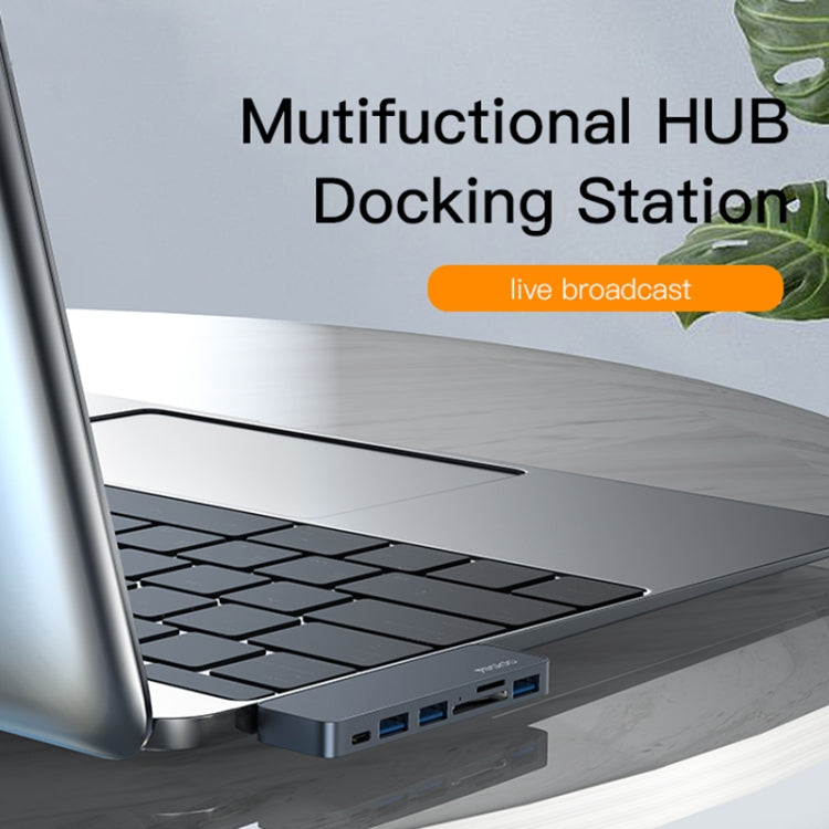 Yesido HB10 6 in 1 USB-C / Type-C Ports Multifunctional Docking Station HUB Adapter - USB HUB by Yesido | Online Shopping UK | buy2fix