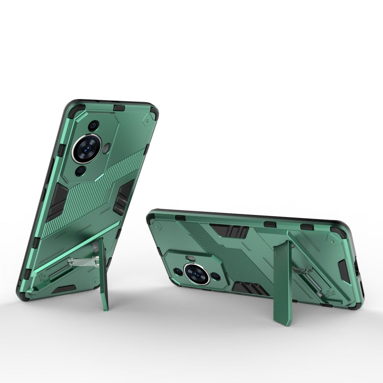 For Huawei nova 11 Pro 4G Punk Armor 2 in 1 PC + TPU Phone Case with Holder(Green) - Huawei Cases by buy2fix | Online Shopping UK | buy2fix