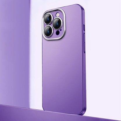 For iPhone 13 Pro Max Frosted Metal Material Phone Case with Lens Protection(Purple) - iPhone 13 Pro Max Cases by buy2fix | Online Shopping UK | buy2fix