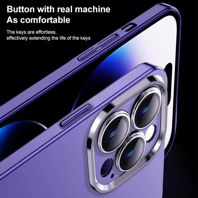 For iPhone 14 Plus Frosted Metal Material Phone Case with Lens Protection(White) - iPhone 14 Plus Cases by buy2fix | Online Shopping UK | buy2fix