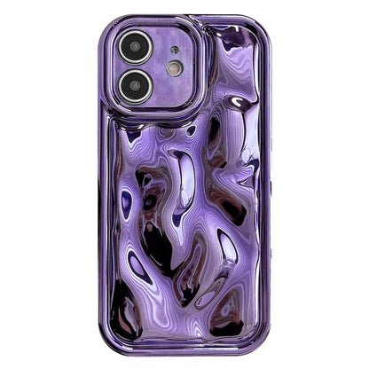 For iPhone 12 Electroplating Meteorite Texture TPU Phone Case(Purple) - iPhone 12 / 12 Pro Cases by buy2fix | Online Shopping UK | buy2fix