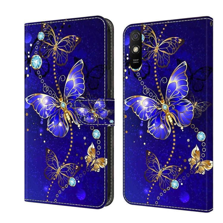 For Xiaomi Redmi 9A Crystal 3D Shockproof Protective Leather Phone Case(Diamond Butterfly) - Xiaomi Cases by buy2fix | Online Shopping UK | buy2fix