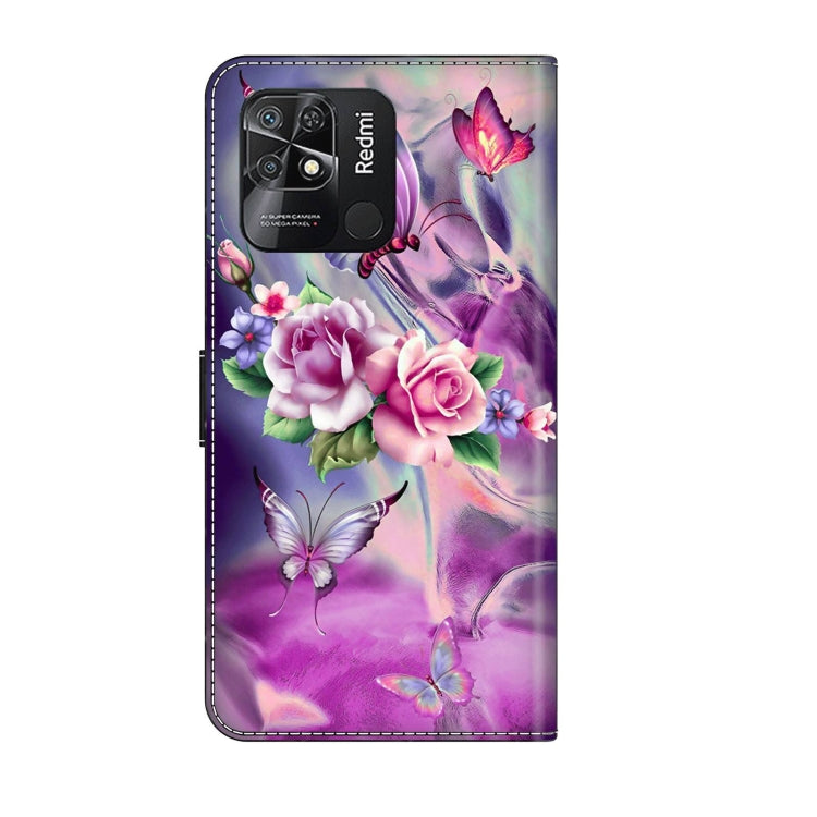 For Xiaomi Redmi 10C Crystal 3D Shockproof Protective Leather Phone Case(Butterfly) - Xiaomi Cases by buy2fix | Online Shopping UK | buy2fix