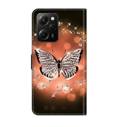 For Xiaomi Redmi Note 12 Pro Global Crystal 3D Shockproof Protective Leather Phone Case(Crystal Butterfly) - Xiaomi Cases by buy2fix | Online Shopping UK | buy2fix