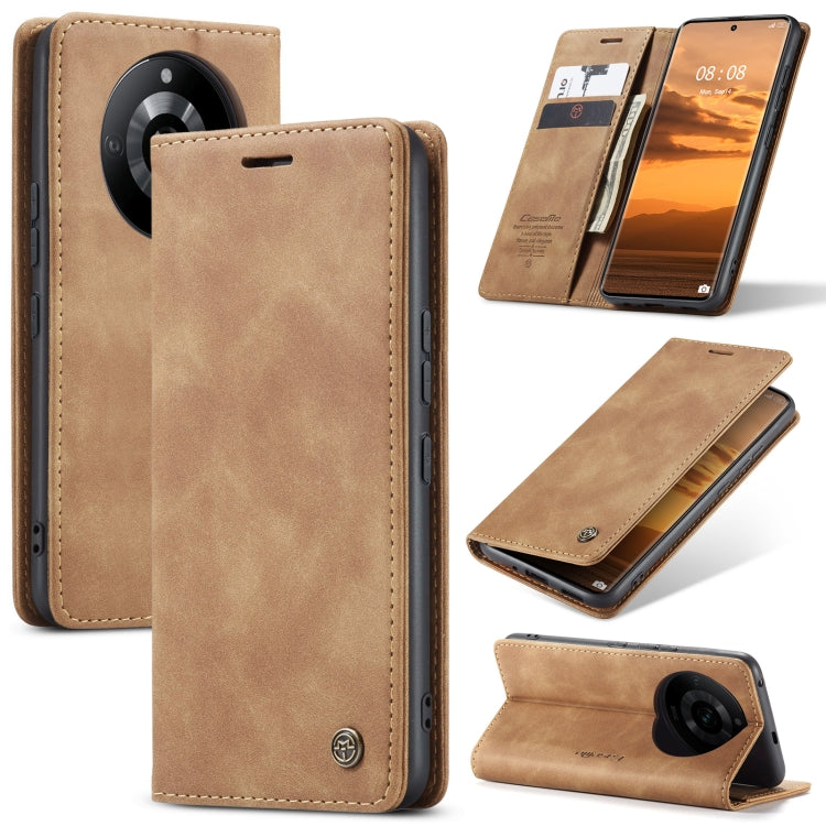 For Realme 11 Pro／Realme 11 Pro+ CaseMe 013 Multifunctional Horizontal Flip Leather Phone Case(Brown) - Realme Cases by CaseMe | Online Shopping UK | buy2fix