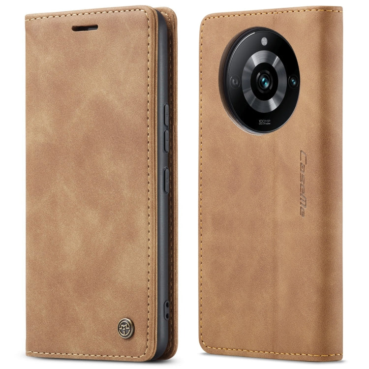 For Realme 11 Pro／Realme 11 Pro+ CaseMe 013 Multifunctional Horizontal Flip Leather Phone Case(Brown) - Realme Cases by CaseMe | Online Shopping UK | buy2fix