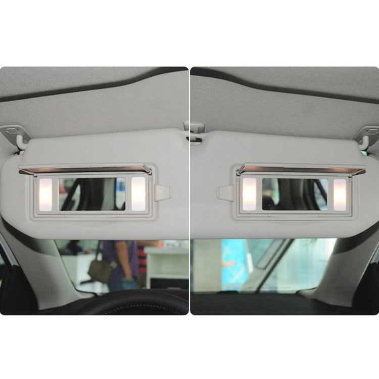 For Peugeot 308 2010-2022 Left-hand Drive Car Sun Visor Makeup Mirror 98177070(White) - Sunglasses & Glasses Clips by buy2fix | Online Shopping UK | buy2fix